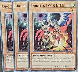3x Droll & Lock Bird L5DD-ENC04 - 1st Ed NM - Yu-Gi-Oh! - Image 1