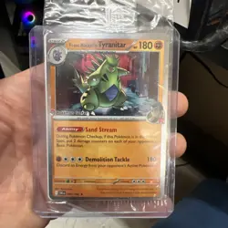 Pokemon Center Stamped Team Rockets Tyranitar Promo Card 096/182 Sealed - Image 1