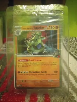 Pokemon Center Stamped Team Rockets Tyranitar Promo 096/182 Sealed !!MINT!! - Image 1
