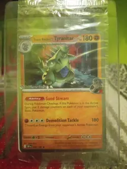 Pokemon Center Stamped Team Rockets Tyranitar Promo 096/182 Sealed !!MINT!! - Image 2