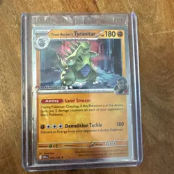 Pokemon Center Stamped Team Rockets Tyranitar Promo Card 096/182 Sealed - Image 1