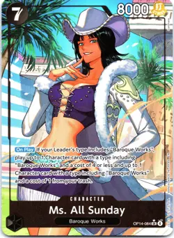 Ms. All Sunday (Alternate Art) SR The Azure Sea's Seven OP14-084 NM - Image 1