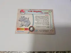 OFFICIAL POKEMON CARD TOPPS RHYDON #112 EXCELLENT CONDITION - Image 2