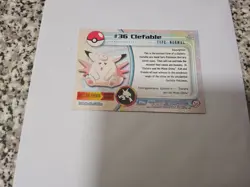 OFFICIAL POKEMON CARD TOPPS CLEFABLE #36 EXCELLENT CONDITION - Image 2