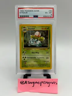 1999 Pokemon Base Set #30 Ivysaur Card WOTC PSA 6 EXCELLENT - MINT - Image 1
