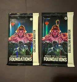 MTG Magic The Gathering Foundations Collector Booster - Lot of 2 Packs - Image 1