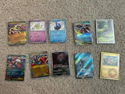 Pokemon Lot, 10 Ex V Shiny Full Art Holo Ultra Rare Mixed Languages - I Combine! - Image 1