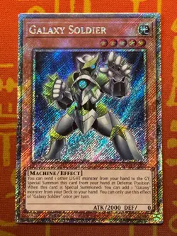YUGIOH GALAXY SOLDIER PLATINUM SECRET RARE NM RA04-EN219 - Image 1