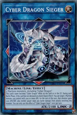 LDS2-EN034 CYBER DRAGON SIEGER COMMON 1ST EDITION YuGiOh CARD - Image 1