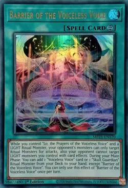 MP25-EN170 BARRIER OF THE VOICELESS VOICE ULTRA RARE 1ST EDITION YuGiOh CARD - Image 1