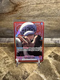 One Piece TCG English OP14-001 Trafalgar Law Leader Alt Art Parallel - Image 1