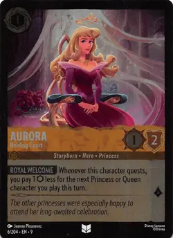Aurora Holding Court Foil 6/204 Fabled Disney Lorcana - Image 1