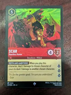 Scar - Heartless Hunter | Disney Lorcana Azurite Sea | 127/204 | Non Foil - Image 2