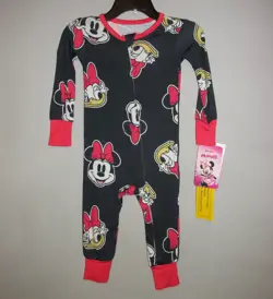 Minnie Mouse SOFT Viscose One Piece Sleeper (Size 3T) BRAND NEW W TAGS - Image 1