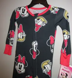 Minnie Mouse SOFT Viscose One Piece Sleeper (Size 3T) BRAND NEW W TAGS - Image 2