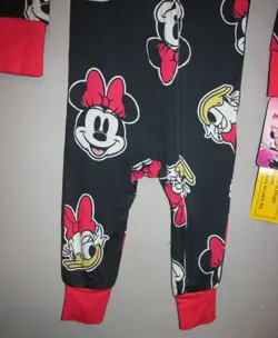 Minnie Mouse SOFT Viscose One Piece Sleeper (Size 3T) BRAND NEW W TAGS - Image 3