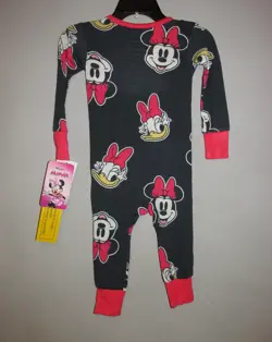 Minnie Mouse SOFT Viscose One Piece Sleeper (Size 3T) BRAND NEW W TAGS - Image 4