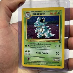 Pokemon Base Set 2 Nidoqueen 12/130 Holo Rare LP+ Vintage Card Nintendo WOTC Vtg - Image 2