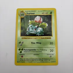 Pokemon TCG Ivysaur Base Set, Shadowless Uncommon Card 30/102, Vintage - Image 1