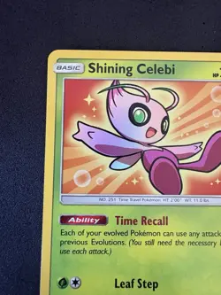 Shining Celebi SM79 Sm Promo Holo Pokemon Card - Image 4