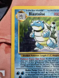 Pokemon Blastoise Holo Foil Rare Card 4/102 Base Set Unlimited 1999, MP - Image 2
