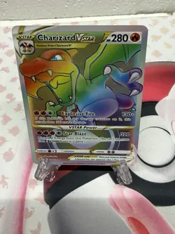 Charizard VSTAR Rainbow Secret Rare Card Brilliant Stars Series 174/172 - Image 2