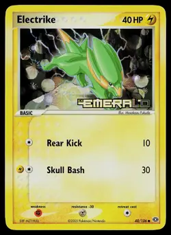 Pokemon Card - Electrike Emerald 48/106 Reverse Holo Stamped - Image 1