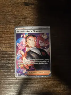 Pokemon TCG Destined Rivals Team Rockets Giovanni Card Sir Eng 238/182 - Image 1