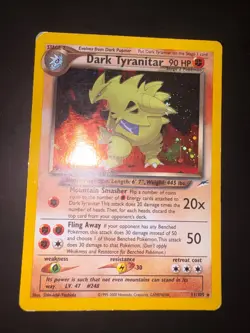 Pokemon Cards: Neo Destiny Rare Holo: Dark Tyranitar 11/105 ENG - Image 2