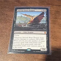 Magic: The Gathering Ancient Brass Dragon Mythic Rare Black 111/361 - Image 1