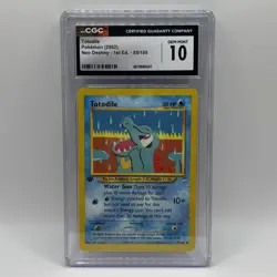 Pokemon Totodile Neo Destiny #85 1st Edition 2002 CGC 10 - Image 1