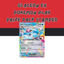 Pokemon TCG Prismatic Evolutions - Glaceon ex Prize Pack Series 7 Stamped - Image 1