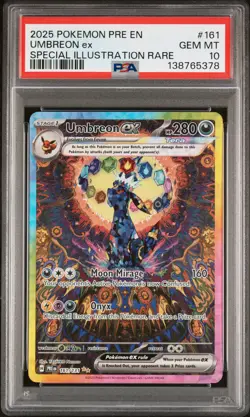 2025 POKEMON PRE EN-PRISMATIC EVOLUTIONS #161 UMBREON EX PSA 10 - Image 1