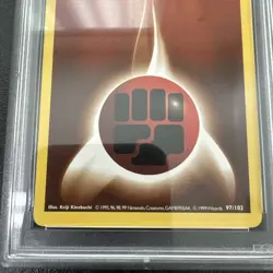 1999 Pokemon Base Set Shadowless 1st Edition, Fighting Energy #97, PSA 8 - Image 3