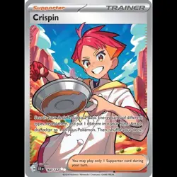 Crispin 164/142 Full Art Ultra Rare Pokemon Stellar Crown NM - Image 1