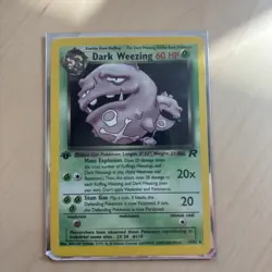 Pokemon Dark Weezing 1st Edition 14/82 Team Rocket Holo Rare - Image 1