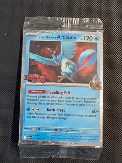 SEALED Team Rocket's Articuno 051/182 Destined Rivals Best Buy Promo Pokemon - Image 1