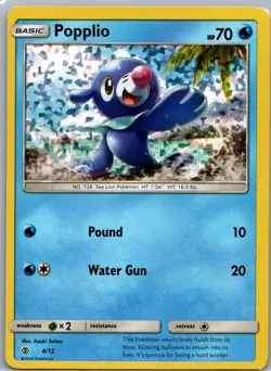 Pokemon TCG Popplio 4/12 McDonald's Collection 2017 Holo NM - Image 1