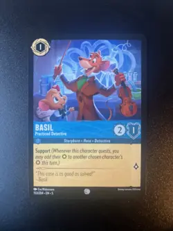 Disney Lorcana - Shimmering Skies - 153/204 - Common -Basil Practised Detectives - Image 1