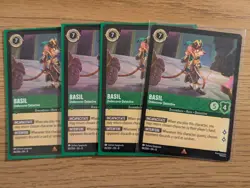 4x Basil Undercover Detective Disney Lorcana TCG Reign of Jafar Playset - Image 1