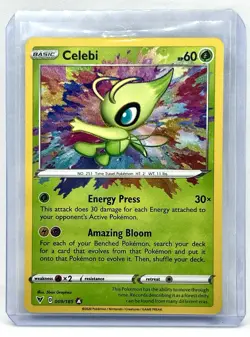 Celebi 009/185 Amazing Rare SWSH04: Vivid Voltage Pokemon TCG NM - Image 1