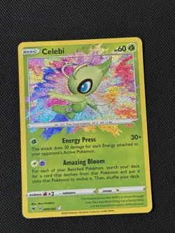 Celebi 009/185 Amazing Rare SWSH04: Vivid Voltage Pokemon TCG NM - Image 1