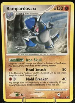Rampardos 13/127 Platinum Holo Rare Pokemon TCG - Image 1