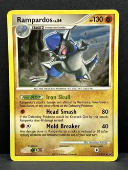 Rampardos 13/127 Platinum Holo Rare Pokemon TCG - LP - Image 1
