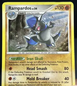 Rampardos 13/127 Platinum Holo Rare Pokemon TCG - LP - Image 2