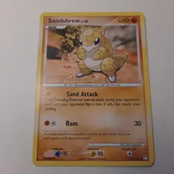 Sandshrew Pokemon Card Lv 16 HP 60 96/123 Basic Regular 2007 - Image 1