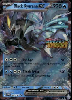 Black Kyurem ex (Surging Sparks Stamped) Holo Double Rare Miscellaneous Cards & - Image 1