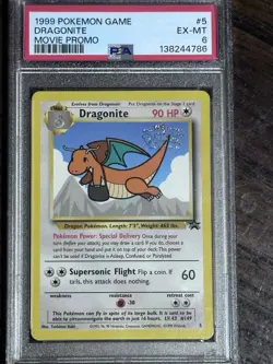 Pokemon TCG Dragonite Promo Card The First Movie PSA 6 - Image 1