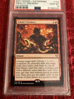 PSA 10 Gem Mint Tibalt's Trickery (153) Kaldheim KHM MTG Magic - Image 3
