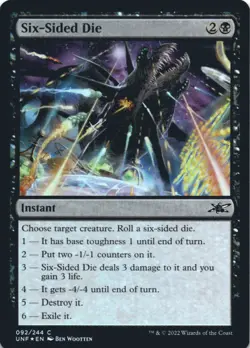 MTG Six-Sided Die Foil NM Unfinity Magic 92 - Image 1